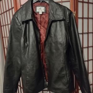 Leather jacket, black extra large